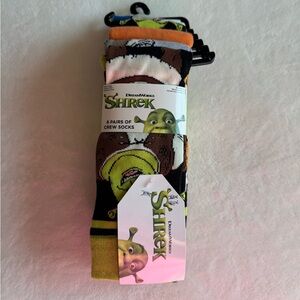 DreamWorks Shrek Crew Socks - Multicolor NWT